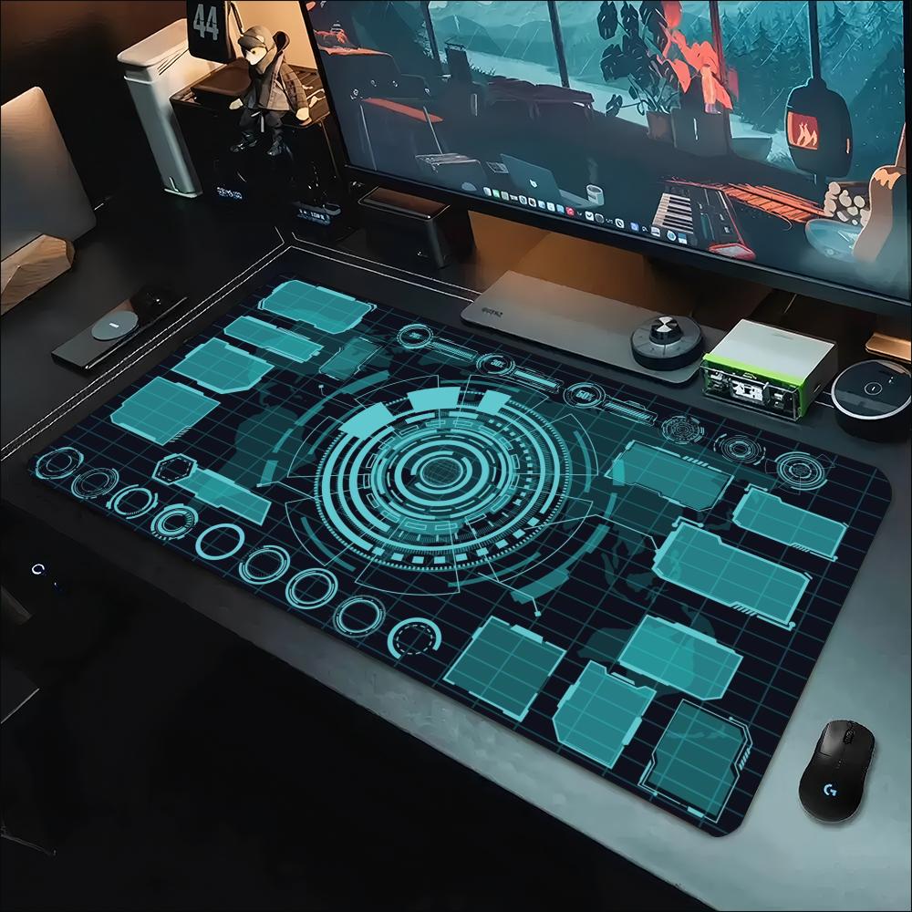 Gaming Console With Keyboard - Cyber Tech Console Interface Print Extended