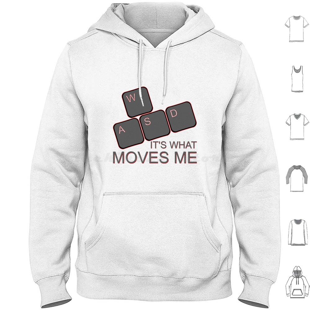 Wasd Moves Me Hoodies Long Sle - Gaming Console With Keyboard 评论和价格