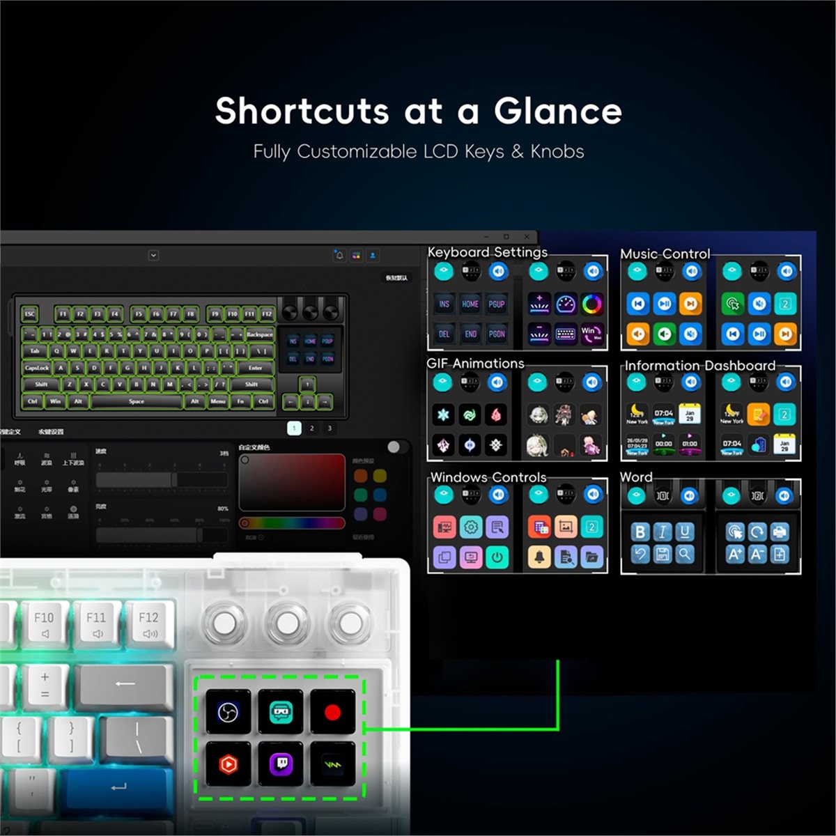 popop K1 Pro 6 LCD Visual Mech - Gaming Console With Keyboard 评论和价格